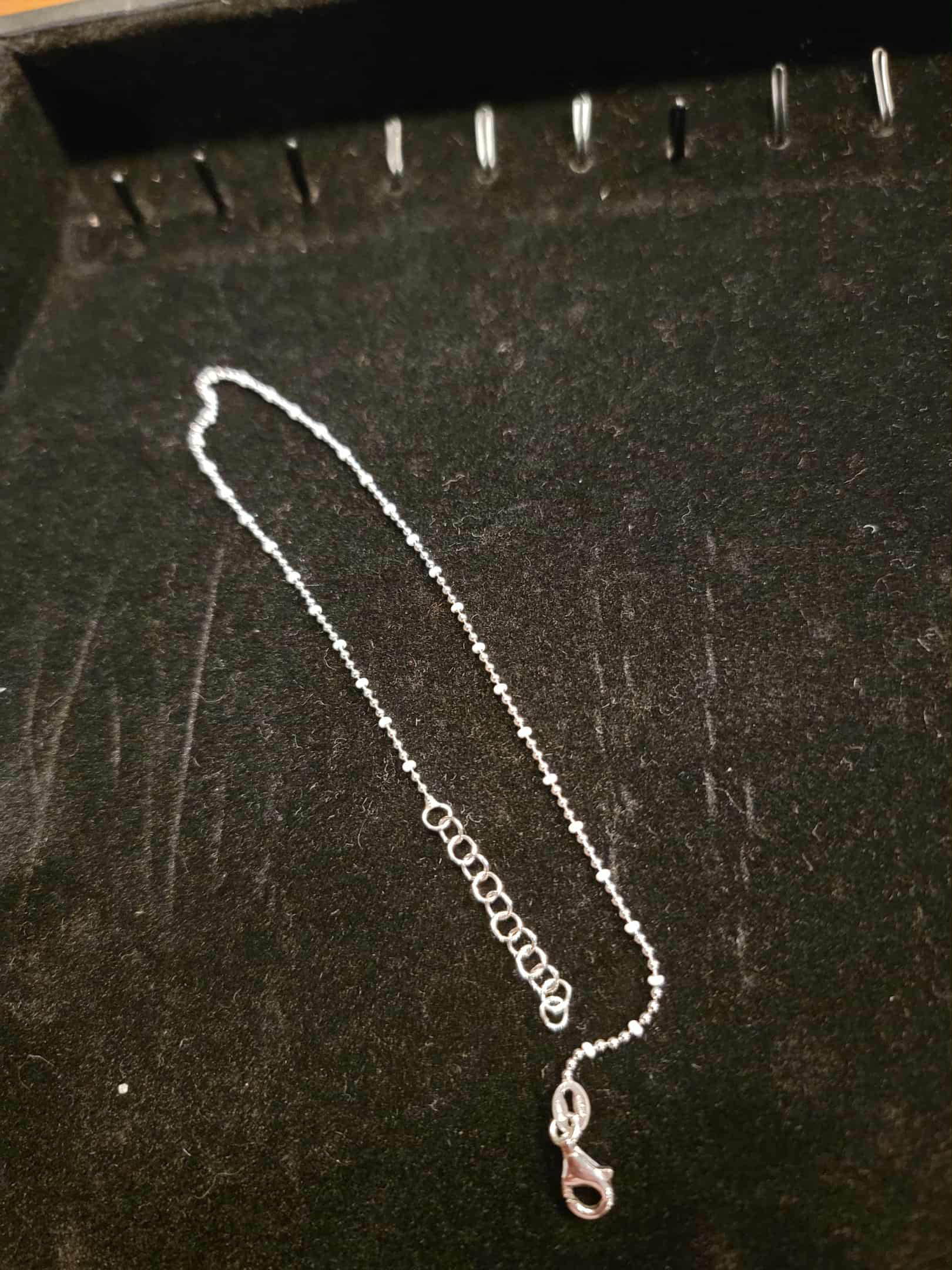 Minimal Silver Dot Ankle Chain